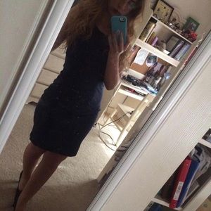 Blue bodycon midi tank dress